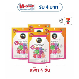 ซันซุ เยลลี่ผสมบุกรวมรส15+3ชิ้น 288 กรัม (แพ็ก 4 ชิ้น) - ซันซุ, ซันซุ