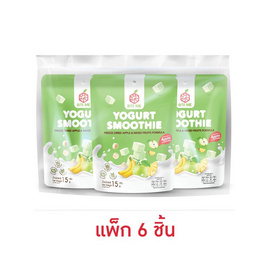 ไบท์มี โยเกิร์ตสมูทตี้ ฟรีซดราย สูตรแอปเปิลและผลไม้รวม 15 กรัม (แพ็ก 6 ชิ้น) - ไบท์มี, ผลไม้อบแห้ง