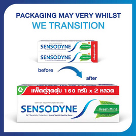 เซ็นโซดายน์ ยาสีฟัน เฟรชมินต์ 160 กรัม (แพ็กคู่) - SENSODYNE, SENSODYNE