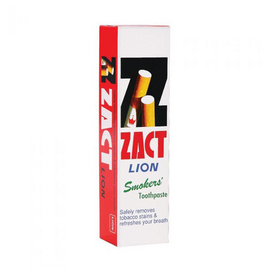 แซคท์ ยาสีฟัน ไลอ้อนสโมคเกอร์ ขจัดคราบบุหรี่ สีแดง 160 กรัม - Zact, ผลิตภัณฑ์ดูแลช่องปากและฟัน
