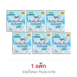 โซฟี แผ่นอนามัยคูลลิ่งเฟรช (ห่อละ 16 ชิ้น) - Sofy, SOFY Cooling Fresh