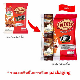 อองเทร่ หมูแผ่นอบกรอบ รสพริกเผาเบคอน 16 กรัม (แพ็ก 6 ชิ้น) - อองเทร่, หมูหยอง/หมูแผ่น