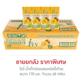 ไอวี่ น้ำเก๊กฮวยผสมหล่อฮั้งก้วย 170 มล. (ยกลัง 48 กล่อง) - Ivy, น้ำผลไม้&ผัก