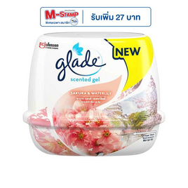 เกลดเซ็นท์เต็ดเจลซากุระแอนด์วอเตอร์ลิลลี่ 180 กรัม - Glade, ผลิตภัณฑ์ปรับอากาศภายในบ้าน