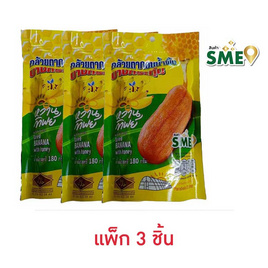 หวานทิพย์ กล้วยตากอบน้ำผึ้งบางกระทุ่ม 180 กรัม (แพ็ก 3 ชิ้น) - หวานทิพย์, ขนมขบเคี้ยว และช็อคโกแลต