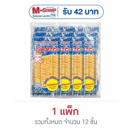 เบนโตะ ปลาหมึกอบ รสปรุงรส 18 กรัม (แพ็ก 12 ชิ้น) - เบนโตะ