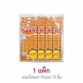 เบนโตะ ปลาหมึกอบ รสน้ำพริกตำรับไทย 18 กรัม (แพ็ก 12 ชิ้น) - เบนโตะ, ปลาเส้น&ปลาหมึก