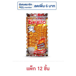 เบนโตะ ปลาหมึกอบรสซอสเผ็ดเกาหลี 18 กรัม (แพ็ก 12 ชิ้น) - เบนโตะ, ปลาเส้น&ปลาหมึก