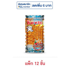 เบนโตะ ปลาหมึกอบรสซอสโคชูจัง 18 กรัม (แพ็ก 12 ชิ้น) - เบนโตะ, ปลาเส้น&ปลาหมึก