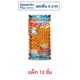 เบนโตะ ปลาหมึกอบรสซอสโคชูจัง 18 กรัม (แพ็ก 12 ชิ้น) - เบนโตะ, ปลาเส้น&ปลาหมึก