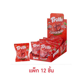 ทรอลลี่ เยลลี่เฟลเวอบอมสตรอเบอร์รี่เดี่ยว 18.8 กรัม (แพ็ก 12 ชิ้น) - ทรอลลี่