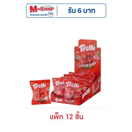 ทรอลลี่ เยลลี่เฟสเวอร์ บอมบ์ สตรอเบอร์รี่เดี่ยว 18.8 กรัม (แพ็ก 12 ชิ้น) - ทรอลลี่