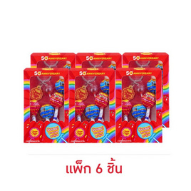 จูปาจุ๊ปส์ อมยิ้มกลิ่นสตรอว์เบอร์รีและโคล่าคีย์เชน 19 กรัม (แพ็ก 6 ชิ้น) - จูปาจุ๊ปส์, ขนมขบเคี้ยว และช็อคโกแลต