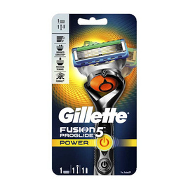 ยิลเลตต์ ฟิวชั่น โปรไกลด์ พาวเวอร์ ด้ามมีดโกนหนวด พร้อมใบมีด 1 ชิ้น - Gillette, Gillette