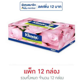 คลีเน็กซ์ กระดาษไวท์ฟลอรัล (1 แพ็ก 12 กล่อง) - Kleenex, กระดาษเช็ดหน้า