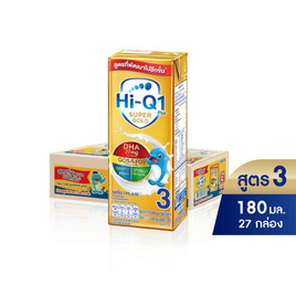 ไฮคิว ซูเปอร์โกลด์ 1 พลัส นมยูเอชที รสจืด สูตร 3 180 มล. (ยกลัง 27 กล่อง) - Hi-Q, Mom & Kids