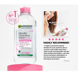 การ์นิเย่ ไมเซล่า คลีนซิ่ง วอเตอร์ ออล-อิน-1 อีเวน ฟอร์ เซนซิทีฟ สกิน 400 มล. - Garnier