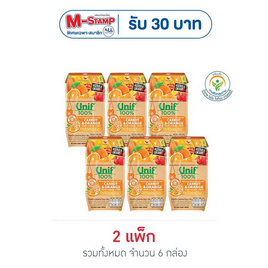 ยูนิฟ แครอทและส้มผสมน้ำผักผลไม้ 200 มล. (แพ็ก 3) - Unif, Unif 100%