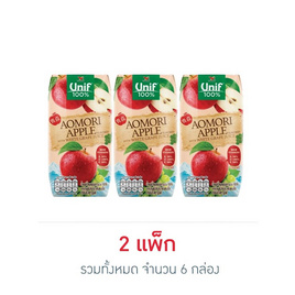ยูนิฟ น้ำแอปเปิ้ล 200 มล. (แพ็ก3กล่อง) - Unif, น้ำผลไม้&ผัก