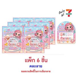 โอเค แครกเกอร์รสนม พร้อมชุดติดเล็บดรีมเนลส์ คละลาย 20 กรัม (แพ็ก 6 ชิ้น) - โอเค, ขนมปังกรอบ