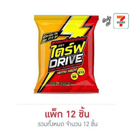 ไดร์ฟ ลูกอมวิตามินกลิ่นมิกซ์ฟรุต 21 กรัม (แพ็ก 12 ชิ้น) - ไดร์ฟ