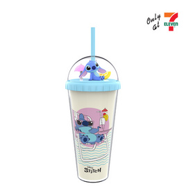 กระบอกน้ำฝาโดมสติทช์ 22oz. สีครีม - 7-ELEVEN, ห้องครัวและอุปกรณ์