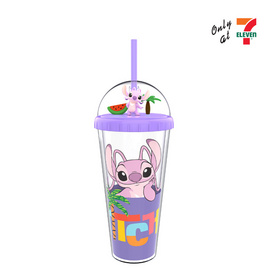 กระบอกน้ำฝาโดมสติทช์ 22oz. สีม่วง - 7-ELEVEN, ห้องครัวและอุปกรณ์