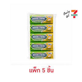 ริกลี่ย์ ดับเบิ้ลมินต์ เม็ดอมชูการ์ฟรีกลิ่นเลมอนไอซ์ 23.8 กรัม (แพ็ก 5 ชิ้น) - ริกลี่ย์, ลูกอม