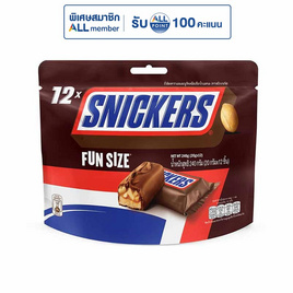 สนิกเกอร์ส ฟันไซส์ ช็อกโกแลต (คละลาย) 240 กรัม - Snickers, ขนมขบเคี้ยว ช็อกโกแลต
