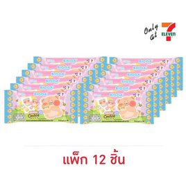 บิ๊กก้า เวเฟอร์รสสตรอเบอร์รี่ พร้อมของแถมสติ๊กเกอร์ออนนี่แบร์ 24 กรัม (แพ็ก 12 ชิ้น) - บิ๊กก้า, ขนมขบเคี้ยว