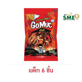 โกหมึก หมึกหยองปรุงรสสไปซี่ 24 กรัม (แพ็ก 6 ชิ้น) - โกหมึก, โกหมึก