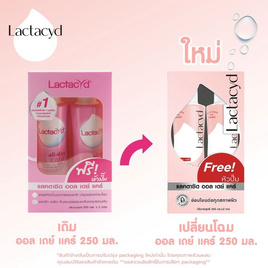 แลคตาซิด ผลิตภัณฑ์ทำความสะอาดจุดซ่อนเร้น สูตรออลเดย์ แคร์ 250 มล. (แพ็กคู่) - แลคตาซิด, ผลิตภัณฑ์ดูแลผิวกาย