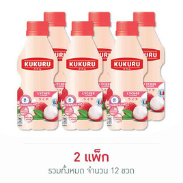 คูคูรุ ลิ้นจี่โยเกิร์ตวุ้นมะพร้าว 250 มล. (แพ็ก 6 ขวด) - Kukuru, น้ำผลไม้&ผัก