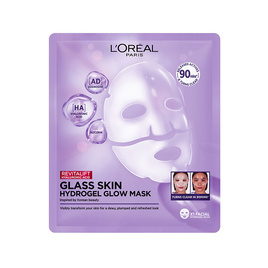 ลอรีอัล รีไวทัลลิฟท์ ไฮยาลูรอนิค แอซิด กลาส สกิน ไฮโดรเจล โกลว์ มาส์ก 25 กรัม - Loreal
