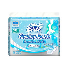 โซฟี คูลลิ่งเฟรชแอ็กทิฟสลิม 25ซม. (ห่อละ 10 ชิ้น) - Sofy, SOFY Cooling Fresh