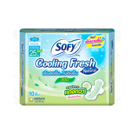 โซฟี ผ้าอนามัยคูลลิ่งเฟรช เนเชอรัล สลิม มีปีก 25 ซม. (ห่อละ 10 ชิ้น) - Sofy, SOFY Cooling Fresh