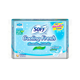 โซฟี ผ้าอนามัยคูลลิ่งเฟรช สลิม มีปีก 25 ซม. (ห่อละ 12 ชิ้น) - Sofy, SOFY Cooling Fresh