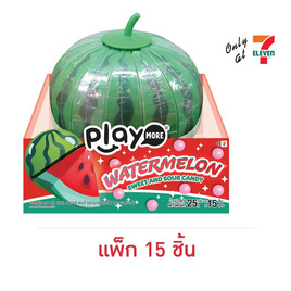 เพลย์มอร์ ลูกอมวอเตอร์เมลอน สวีท & ซาวเออร์ กลิ่นแตงโม 25 กรัม (แพ็ก 15 ชิ้น) - เพลย์มอร์, ลูกอม