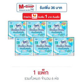 โซฟี คูลลิ่งเฟรช แอ็กทิฟสลิม 25ซม. (ห่อละ 5 ชิ้น) - Sofy, ผ้าอนามัยแบบกลางวัน