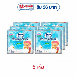 โซฟี ผ้าอนามัยคูลลิ่งเฟรช สลิม มีปีก 25ซม. ห่อละ 6 ชิ้น (แพ็ก 6 ห่อ) - Sofy, sofy