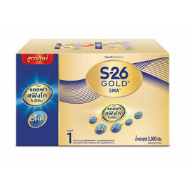 นมผงเอส26 โกลด์เอสเอ็มเอ สูตร1 3000 กรัม - S-26, นมผงเด็กเล็ก
