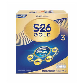 นมผงเอส26 โกลด์โปรเกรส สูตร3 รสจืด 500 กรัม - S-26, นมผงสำหรับเด็กอายุ 1-3 ปี