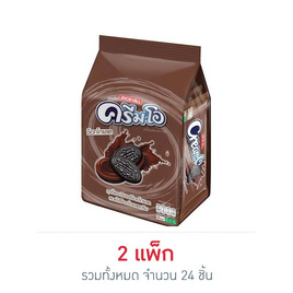 ครีมโอ คุกกี้แซนวิชรสช็อกโกแลตสอดไส้ครีมช็อกโกแลต 27 กรัม (แพ็ก 12 ชิ้น) - ครีมโอ