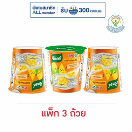 คนอร์คัพโจ๊กถ้วย รสข้าวโพดชีส 28 กรัม (แพ็ก 3 ถ้วย) - คนอร์