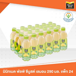 มินิทเมด พัลพิ เลมอน 290 มล. (ยกลัง 24 ขวด) - มินิทเมด พัลพิ, น้ำผลไม้&ผัก