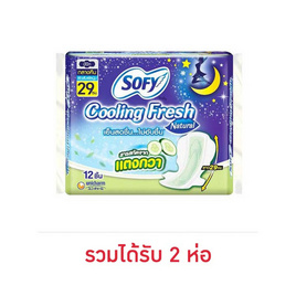 โซฟี คูลลิ่งไนท์เนเชอรัลสลิม 29ซม. (ห่อละ 12 ชิ้น) - Sofy, ผ้าอนามัยและแผ่นอนามัย Sofy รุ่นคูลลิ่ง ราคาพิเศษ