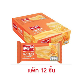 บิสชิน เวเฟอร์ไส้ครีมกลิ่นส้ม 29 กรัม (แพ็ก 12 ชิ้น) - บิสชิน, บิสชิน
