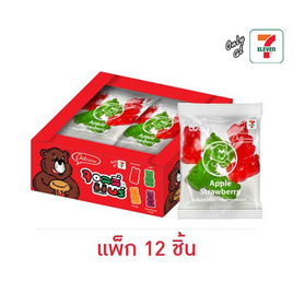 จอลลี่แบร์ เยลลี่แอปเปิ้ล&สตรอเบอร์รี่ 29 กรัม (แพ็ก 12 ชิ้น) - จอลลี่แบร์