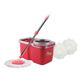 โพลี-ไบรท์ ม็อบถังปั่น เฮอร์ริเคน + ผ้ารีฟิล (ขาว) 2 ชิ้น - Poly-Brite, ของใช้ภายในบ้าน