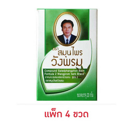 ยาหม่องผสมเสลดพังพอน สูตร 2 ตราสมุนไพรวังพรม ขนาด 20 กรัม (แพ็ก 4 ขวด) - หมอเฉลิมวังพรม, สุขภาพ ออกกำลังกาย